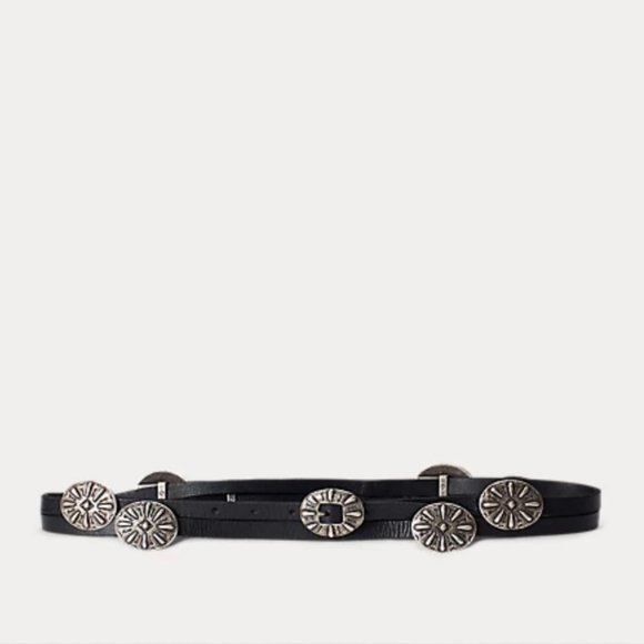 Polo Ralph Lauren Concho Leather Wrap Belt